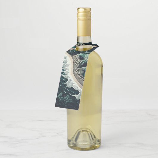 Serene Shores Flaschenanhänger (Angewinkelt)