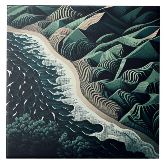 Serene Shores Fliese (Vorderseite)