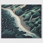 Serene Shores Geschenkpapier (Flach)