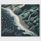 Serene Shores Geschenkpapier (Flach)