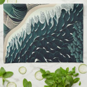 Serene Shores Geschirrtuch (Gefaltet)