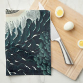 Serene Shores Geschirrtuch (Viertel Falte)