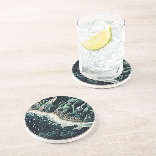 Serene Shores Getränkeuntersetzer (Seite)