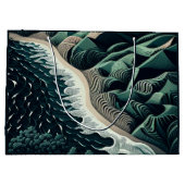 Serene Shores Große Geschenktüte (Rückseite)