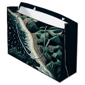 Serene Shores Große Geschenktüte (Rückseite Schrägansicht)