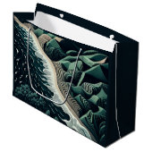 Serene Shores Große Geschenktüte (Vorderseite Schrägansicht)
