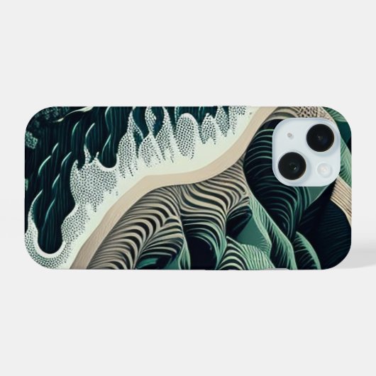 Serene Shores iPhone 15 Hülle (Rückseite (Horizontal))