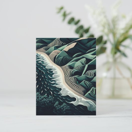 Serene Shores Karte (Stehend Vorderseite)