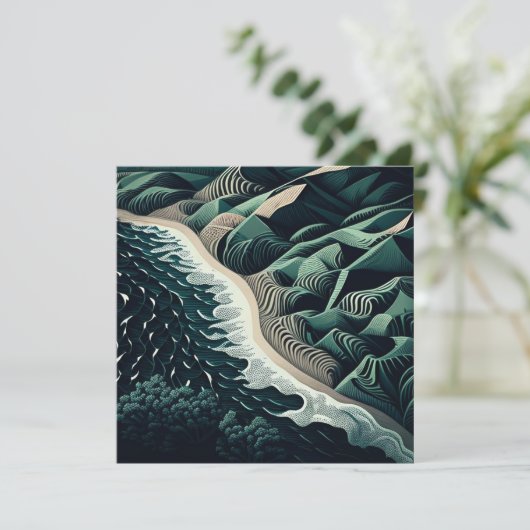 Serene Shores Karte (Stehend Vorderseite)