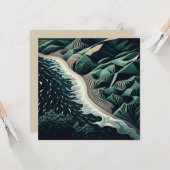 Serene Shores Karte (Vorderseite/Rückseite Beispiel)