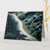 Serene Shores Karte (Gelbe Blume)