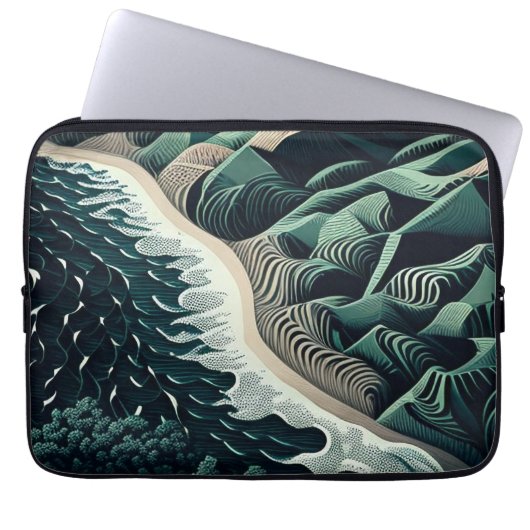 Serene Shores Laptopschutzhülle (Vorderseite)