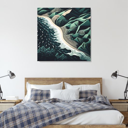 Serene Shores Leinwanddruck (Insitu (Schlafzimmer))