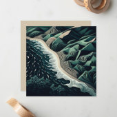 Serene Shores Mitteilungskarte (Vorderseite/Rückseite Beispiel)