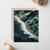 Serene Shores Mitteilungskarte (Vorderseite/Rückseite Beispiel)