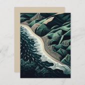 Serene Shores Mitteilungskarte (Vorne/Hinten)