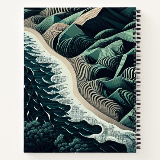 Serene Shores Notizblock (Rückseite)