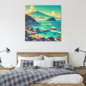 Serene Shores of Fuji Leinwanddruck (Insitu (Schlafzimmer))