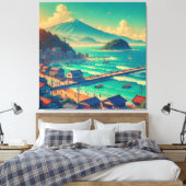 Serene Shores of Fuji Leinwanddruck (Insitu (Schlafzimmer))