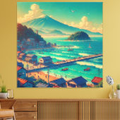 Serene Shores of Fuji Leinwanddruck (Insitu (Wohnzimmer))