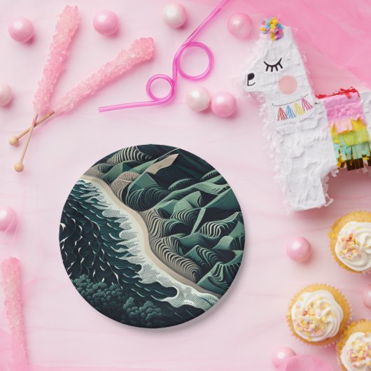 Serene Shores Pappteller (Party)