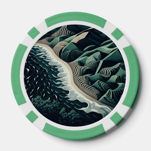 Serene Shores Pokerchips (Rückseite)