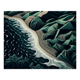 Serene Shores Poster
