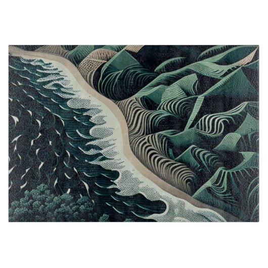 Serene Shores Schneidebrett (Vorderseite)