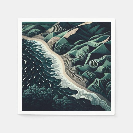 Serene Shores Serviette (Vorderseite)