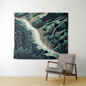 Serene Shores Wandteppich (Beispiel (Horizontal))