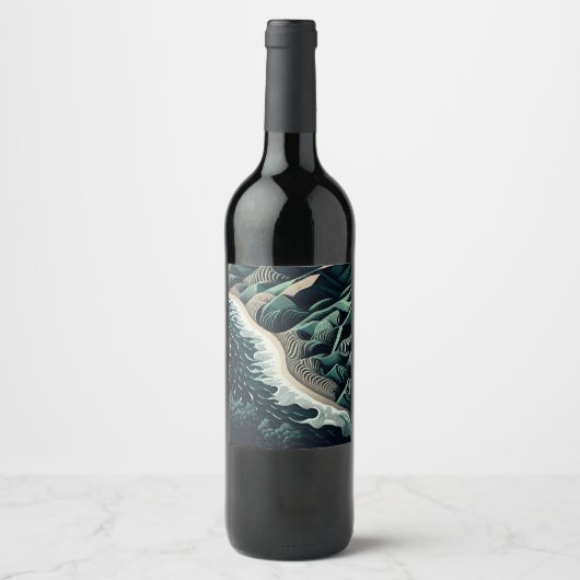 Serene Shores Weinetikett (Vorderseite)