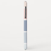 Serene Skies Dusty Blue Blush Stripes Personalisie Case-Mate iPhone Hülle (Hinten/Links)
