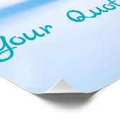 Serene Snowy Mountain Landscape & Winter Pine Tree Poster (Ecke)