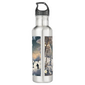 "Serene Snowy Nights" Edelstahlflasche (Rückseite)