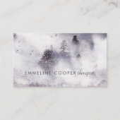 Serene Soft Watercolor Trees Business Card Visitenkarte (Vorderseite)