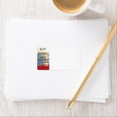 Serene Sonnenuntergang über dem Ozean glücklich Ge Adressaufkleber (Insitu)