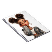 Serene Sparkle Muse Spiral Photo Notebook Notizblock (Rechte Seite)