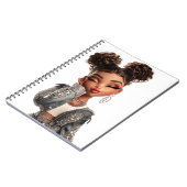 Serene Sparkle Muse Spiral Photo Notebook Notizblock (Linke Seite)