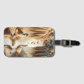 Serene Spirits: Zwei Gänse im Wasser Gepäckanhänger (Vorderseite (Horizontal))