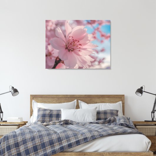Serene Spring Flower Art Canvas Print Leinwanddruck (Insitu (Schlafzimmer))
