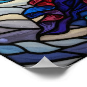 Serene Stains Glas Angel Art Design Poster (Ecke)