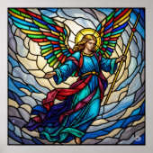 Serene Stains Glas Angel Art Design Poster (Vorne)