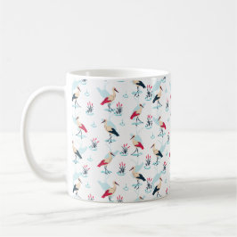 Serene Stork Sanctuary - Eleganter Teich Szene Kaffeetasse