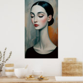 Serene Stylized Portrait Poster (Küche)