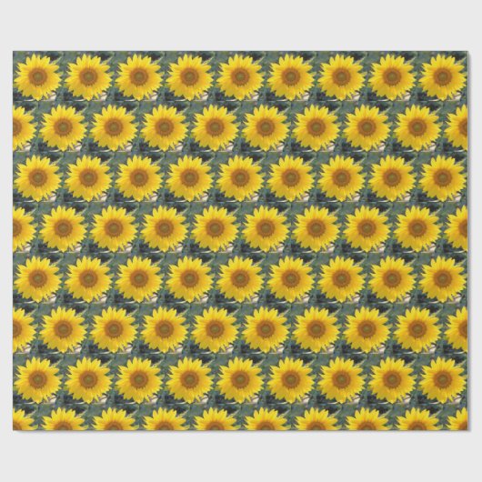 Serene Sunflowers Geschenkpapier (Flach)
