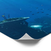 Serene Sunlit Coral Reef Poster (Ecke)