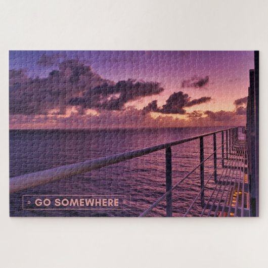 Serene Sunrise Cruise Ship Puzzle (Horizontal)