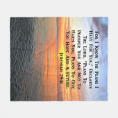 SERENE SUNRISE JEREMIAH 29:11 BIBLE VERSE FLEECEDECKE (Vorderseite (Horizontal))