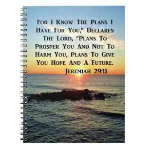 SERENE SUNRISE JEREMIAH 29:11 SCRIPTURE DESIGN NOTIZBLOCK