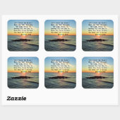 SERENE SUNRISE JEREMIAH 29:11 SCRIPTURE DESIGN QUADRATISCHER AUFKLEBER (Blatt)